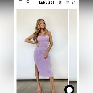 201 lane “lavender mist midi dress”